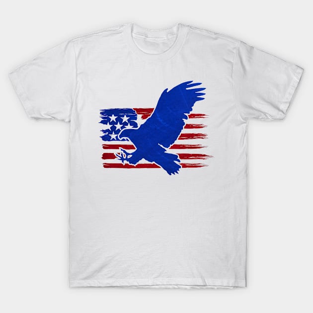 4th of July Independence Day USA Eagle American Flag T-Shirt by Zigg Zagg Apparel